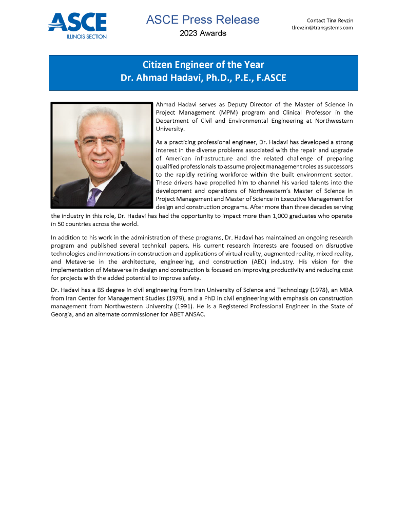 Illinois Section ASCE – American Society of Civil Engineers